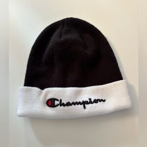 Champion Black and White Beanie
